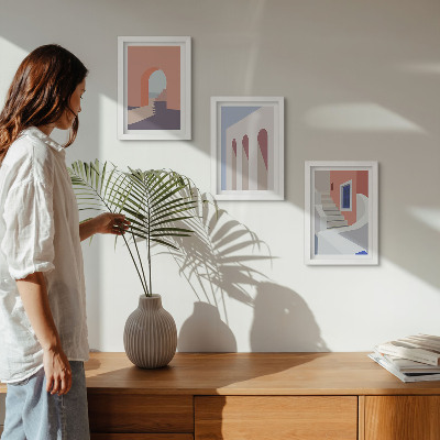 Galerie de perete Ilustrații de arhitectură urbană în stil minimalist