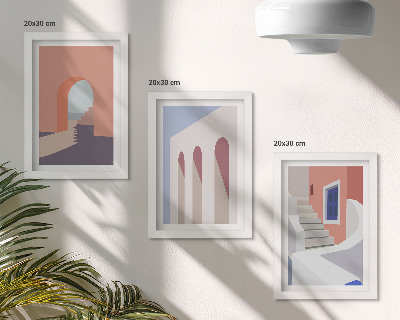 Galerie de perete Ilustrații de arhitectură urbană în stil minimalist