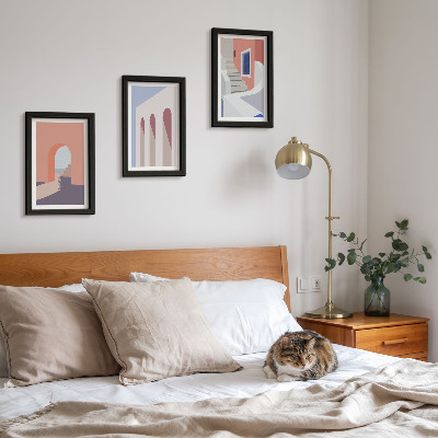 Galerie de perete Ilustrații de arhitectură urbană în stil minimalist