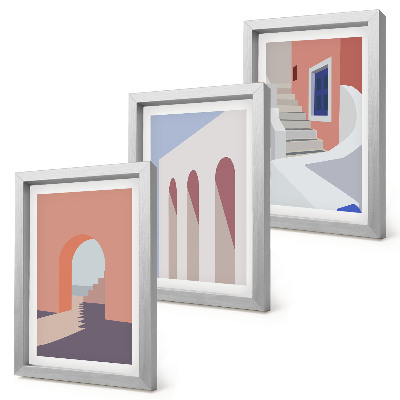 Galerie de perete Ilustrații de arhitectură urbană în stil minimalist