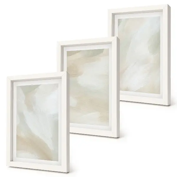 Set de 3 tablouri cu textură de vopsea și urme de minimalism