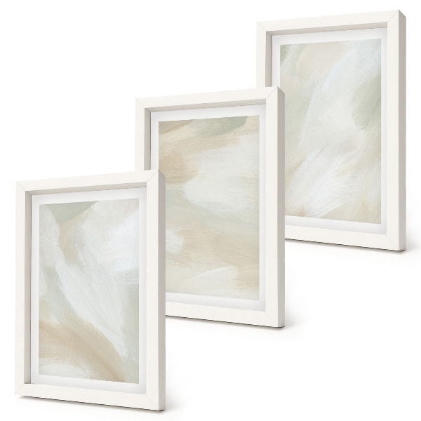 Set 3 tablouri Textura vopselei, urme de minimalism al vopselei