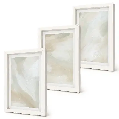 Set de 3 tablouri cu textură de vopsea și urme de minimalism