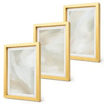 Set de 3 tablouri cu textură de vopsea și urme de minimalism