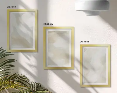Set de 3 tablouri cu textură de vopsea și urme de minimalism