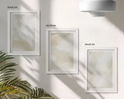 Set de 3 tablouri cu textură de vopsea și urme de minimalism