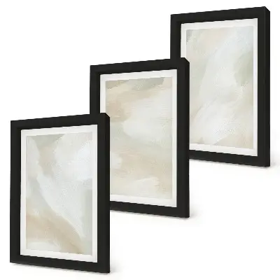 Set de 3 tablouri cu textură de vopsea și urme de minimalism