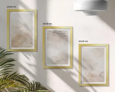 Set de 3 tablouri cu model de pete și frunze în culori pastelate