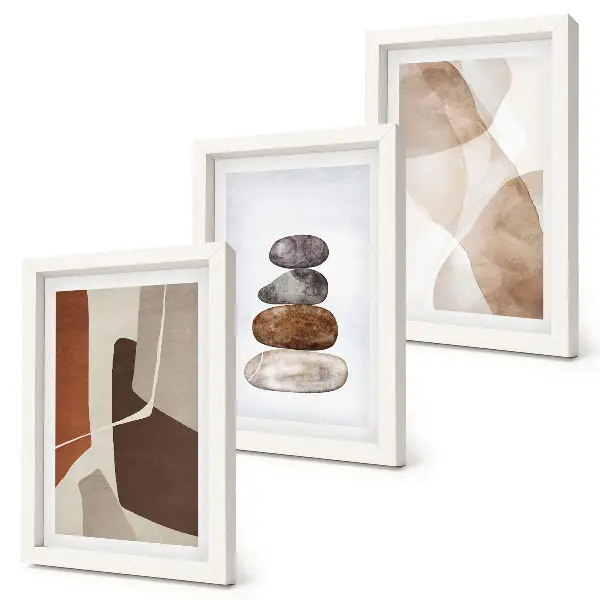 Galerie de perete cu pictură abstractă și decorațiuni moderne