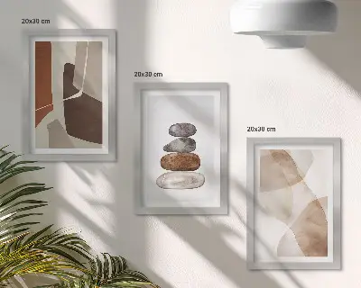 Galerie de perete cu pictură abstractă și decorațiuni moderne