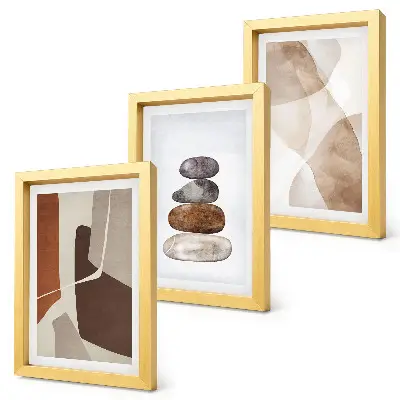 Galerie de perete cu pictură abstractă și decorațiuni moderne