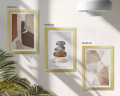 Galerie de perete cu pictură abstractă și decorațiuni moderne