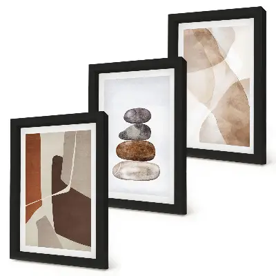Galerie de perete cu pictură abstractă și decorațiuni moderne