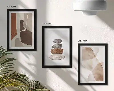 Galerie de perete cu pictură abstractă și decorațiuni moderne