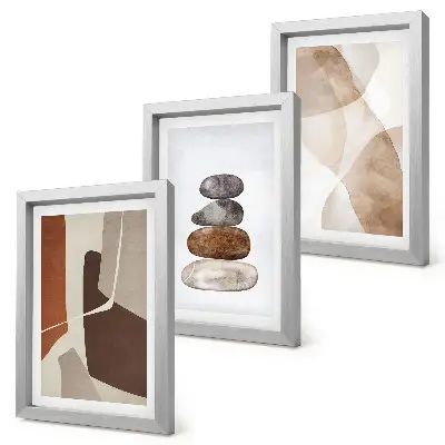 Galerie de perete cu pictură abstractă și decorațiuni moderne