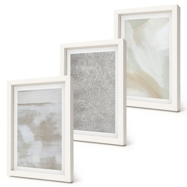 Set 3 tablouri Abstractizare în design, texturi de pictură modernă