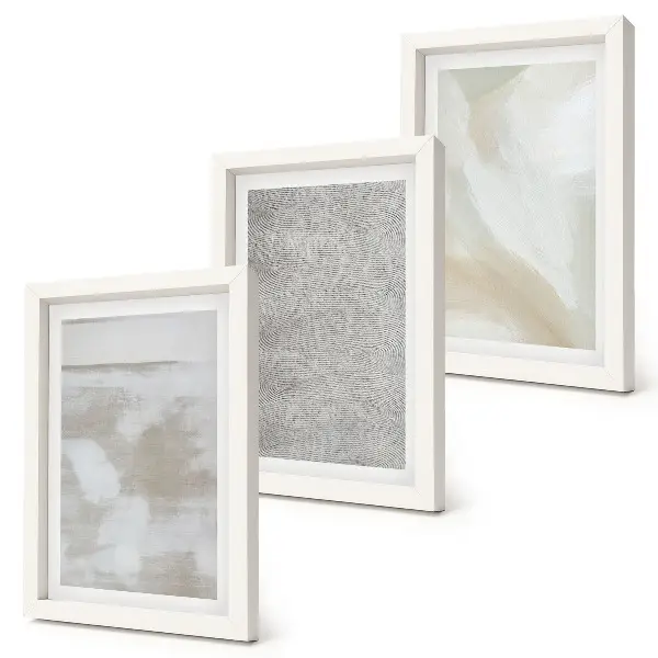 Set de 3 tablouri cu abstractizare în design și texturi de pictură modernă
