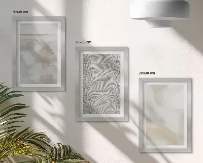 Set de 3 tablouri cu abstractizare în design și texturi de pictură modernă