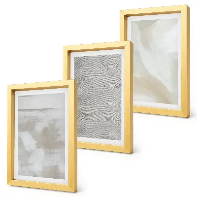Set de 3 tablouri cu abstractizare în design și texturi de pictură modernă