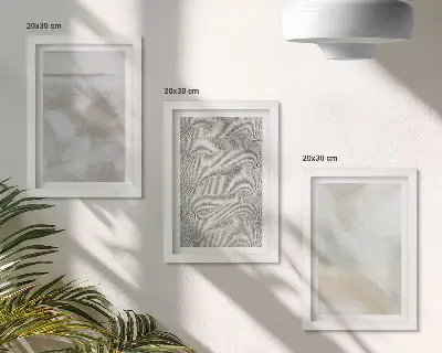 Set de 3 tablouri cu abstractizare în design și texturi de pictură modernă