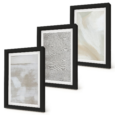 Set 3 tablouri Abstractizare în design, texturi de pictură modernă