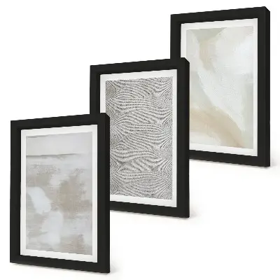Set de 3 tablouri cu abstractizare în design și texturi de pictură modernă