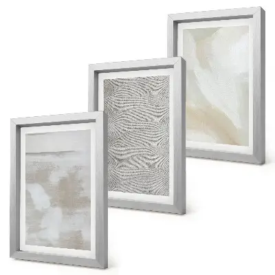 Set de 3 tablouri cu abstractizare în design și texturi de pictură modernă