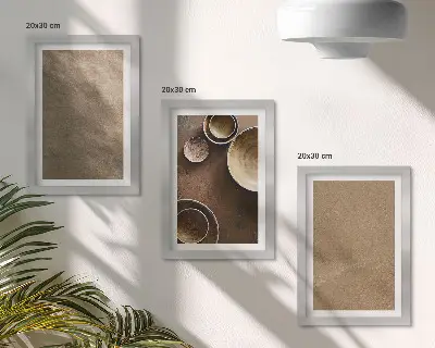 Set 3 tablouri cu structuri din piatră în stil minimalist modern