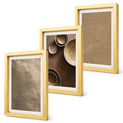 Set 3 tablouri Structuri din piatră în stil minimalist modern