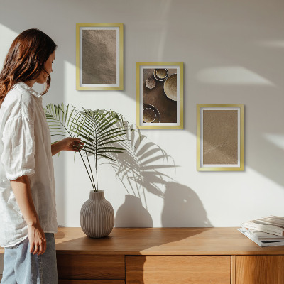 Set 3 tablouri Structuri din piatră în stil minimalist modern