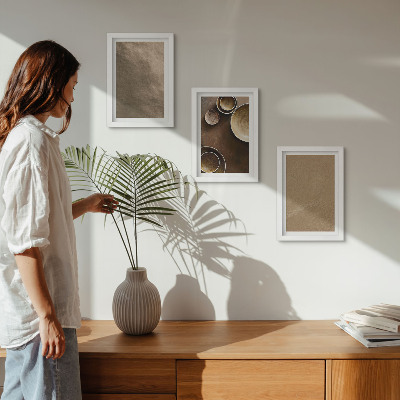 Set 3 tablouri Structuri din piatră în stil minimalist modern