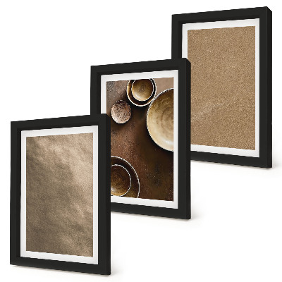 Set 3 tablouri Structuri din piatră în stil minimalist modern