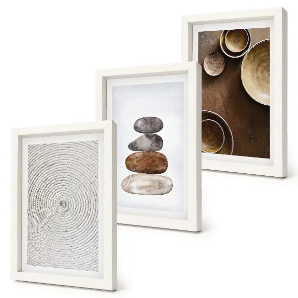 Set 3 tablouri cu texturi în design artistic modern