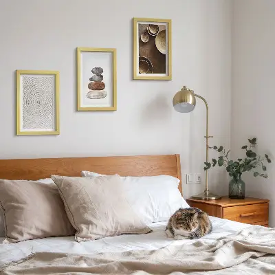Set 3 tablouri cu texturi în design artistic modern