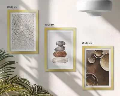 Set 3 tablouri cu texturi în design artistic modern