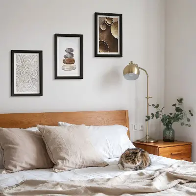 Set 3 tablouri cu texturi în design artistic modern