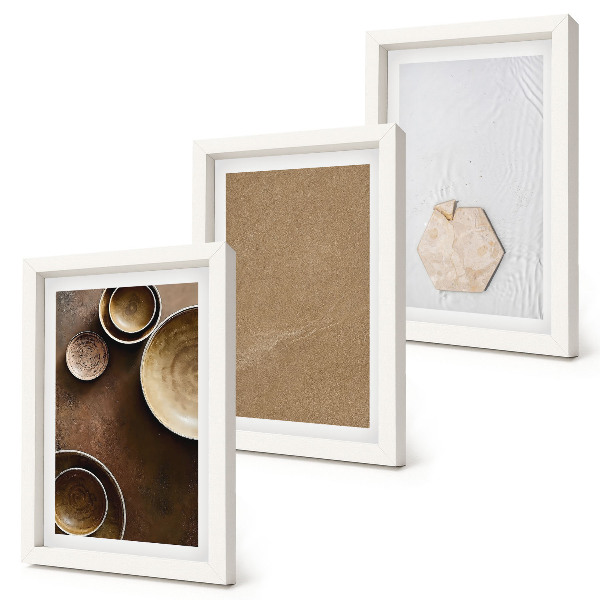 Set 3 tablouri Texturi minimaliste în culori calde
