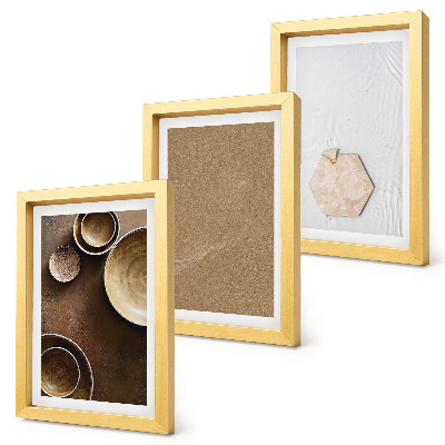 Set 3 tablouri Texturi minimaliste în culori calde