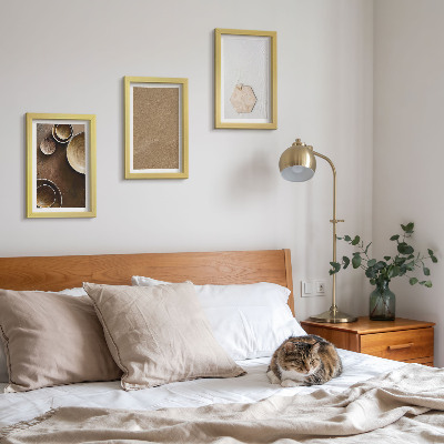 Set 3 tablouri Texturi minimaliste în culori calde