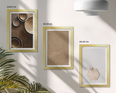 Set 3 tablouri Texturi minimaliste în culori calde