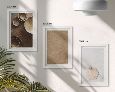 Set 3 tablouri Texturi minimaliste în culori calde