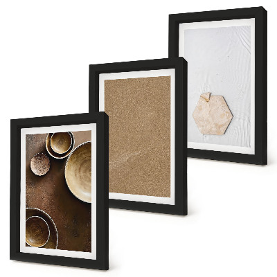 Set 3 tablouri Texturi minimaliste în culori calde