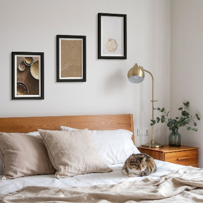 Set 3 tablouri Texturi minimaliste în culori calde