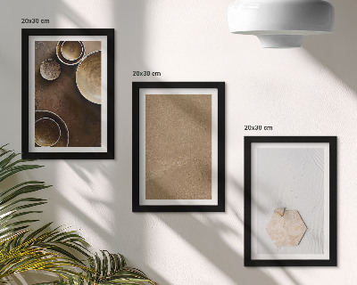 Set 3 tablouri Texturi minimaliste în culori calde
