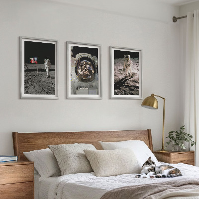 Set tablouri decorative Aterizarea astronauților NASA pe Lună