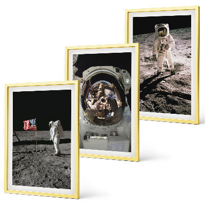 Set tablouri decorative Aterizarea astronauților NASA pe Lună