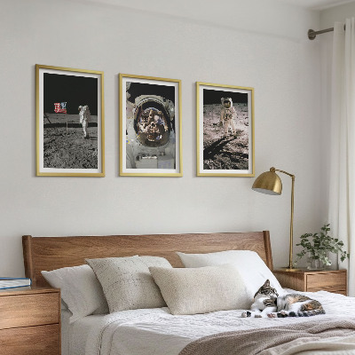 Set tablouri decorative Aterizarea astronauților NASA pe Lună