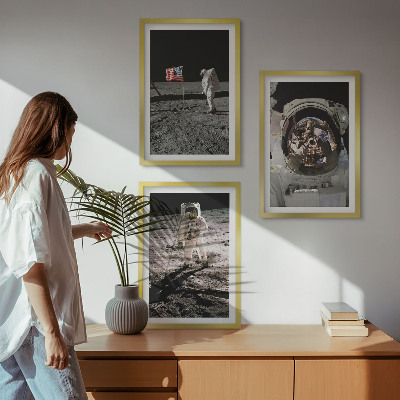 Set tablouri decorative Aterizarea astronauților NASA pe Lună