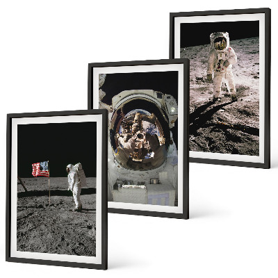 Set tablouri decorative Aterizarea astronauților NASA pe Lună