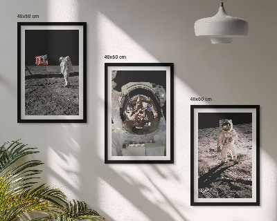 Set tablouri decorative Aterizarea astronauților NASA pe Lună